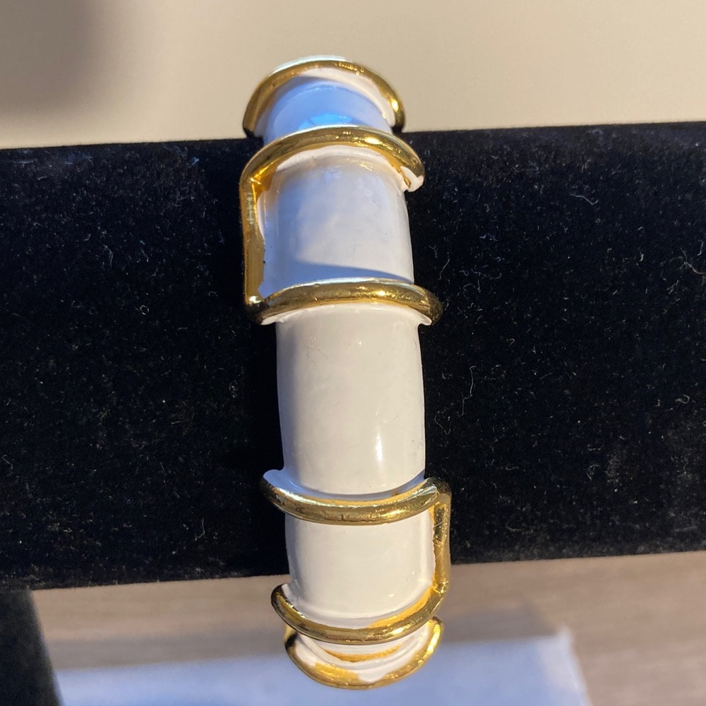 Original by Robert enamel clamper bangle bracelet white gold - Picture 2 of 16